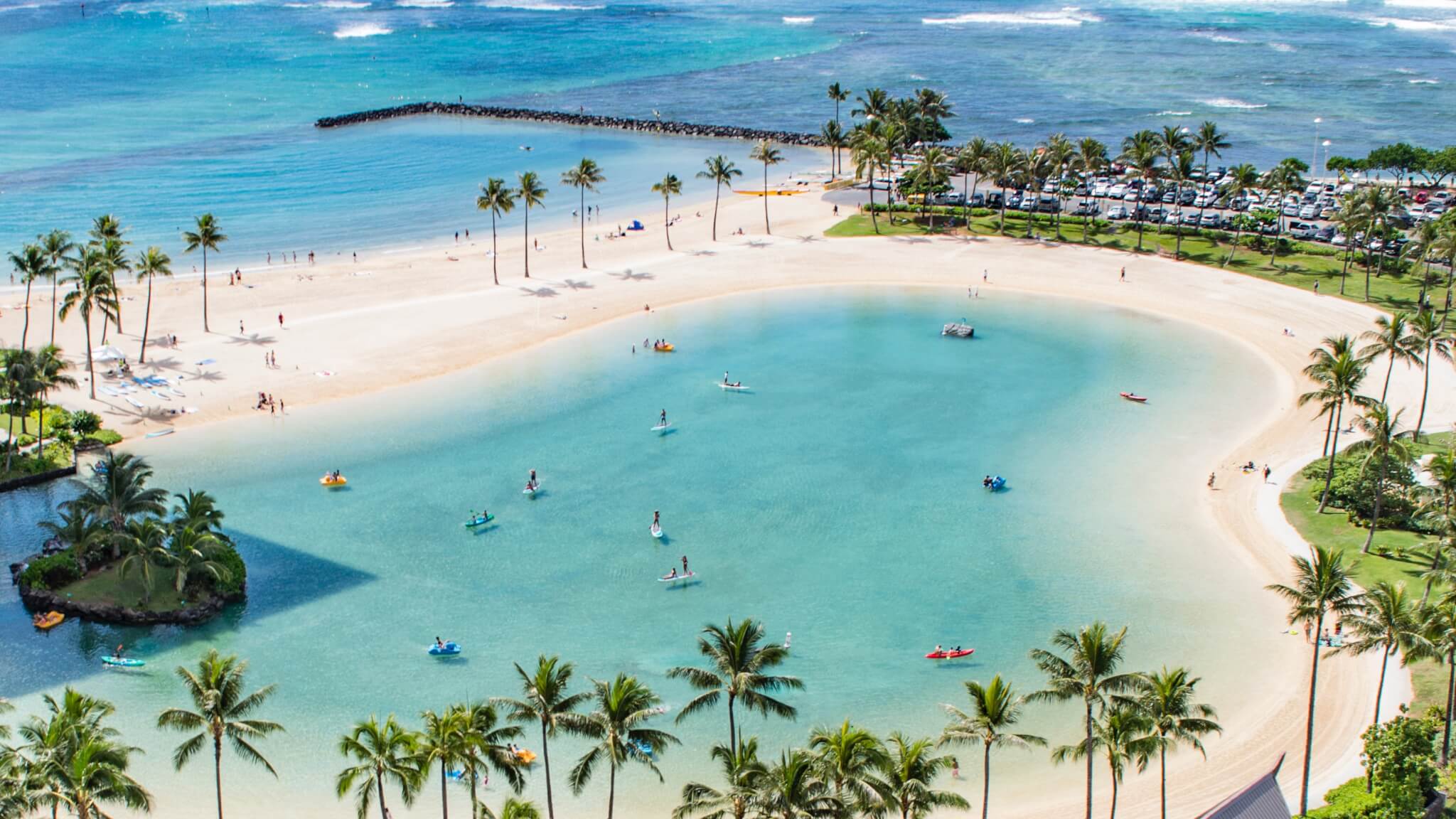 resort with white sand and pristine water